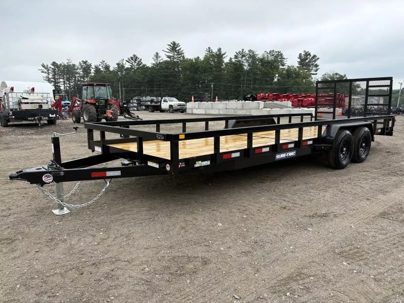2025 Sure-Trac 7x22 10K Powder Coated Tube Top Utility Trailer w/Rear Ramp Gate