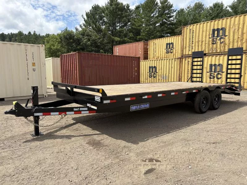 *INCOMING UNIT* 2026 Triple Crown Trailers 8.5x20+4 Deckover 14K Equipment Trailer w/Stand Up Ramps