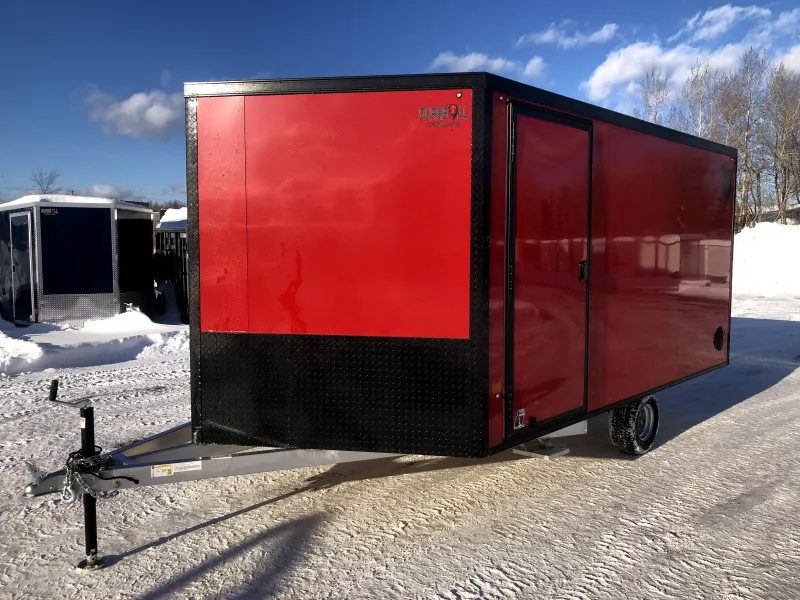 2026 Durabull Trailers 101x12 Aluminum Enclosed 2-Place Multi-Sport Snowmobile Trailer w/Snow Package & Blackout Package