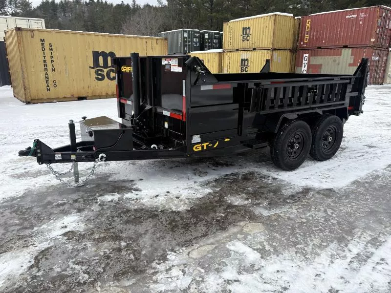2026 Griffin Trailers 7x12 12K Telescopic Powder Coated Dump Trailer w/Ramps