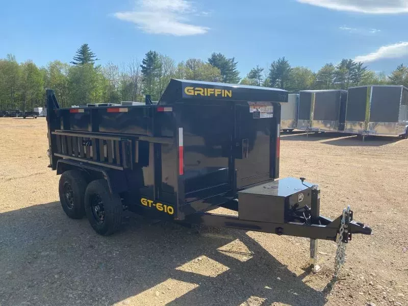 2026 Griffin Trailers 6x10 Powder Coated 10K Lowpro Dump Trailer w/36" High Sides & Ramp Kit