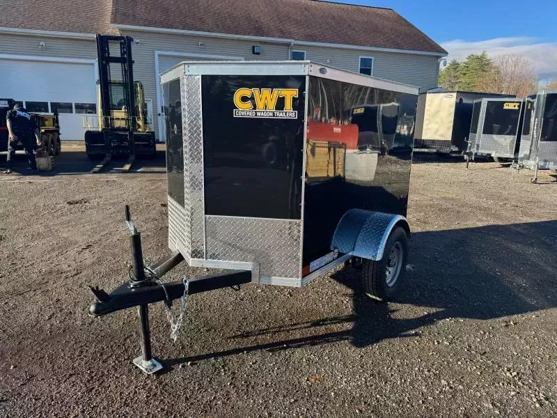 2026 Covered Wagon Trailers 4x6 Enclosed 2K Cargo Trailer w/Single Swing Door 