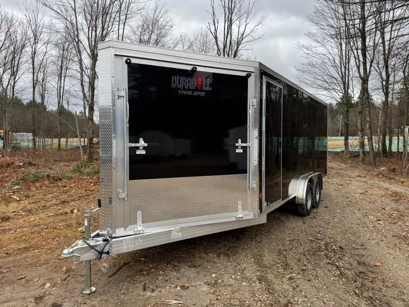 2026 Durabull Trailers 7.5x18 Aluminum 3-Place Inline Snowmobile Trailer w/Galvanized Axles