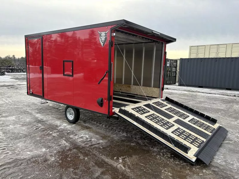 2025 Durabull Trailers 101x12 2-Place Aluminum Multisport Snowmobile Trailer w/Blackout Package, Multisport Snow Package, & Galvanized Package