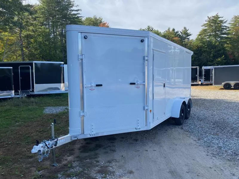 2026 Stealth Trailers 7x14+4.5 Aluminum 2-Place Enclosed Snowmobile Trailer w/Extra Height & Spoiler