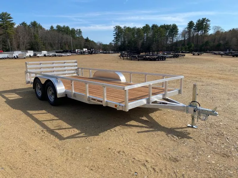 2026 Sport Haven 7x16 Aluminum 7K Utility Trailer w/Bi-Fold Rear Ramp