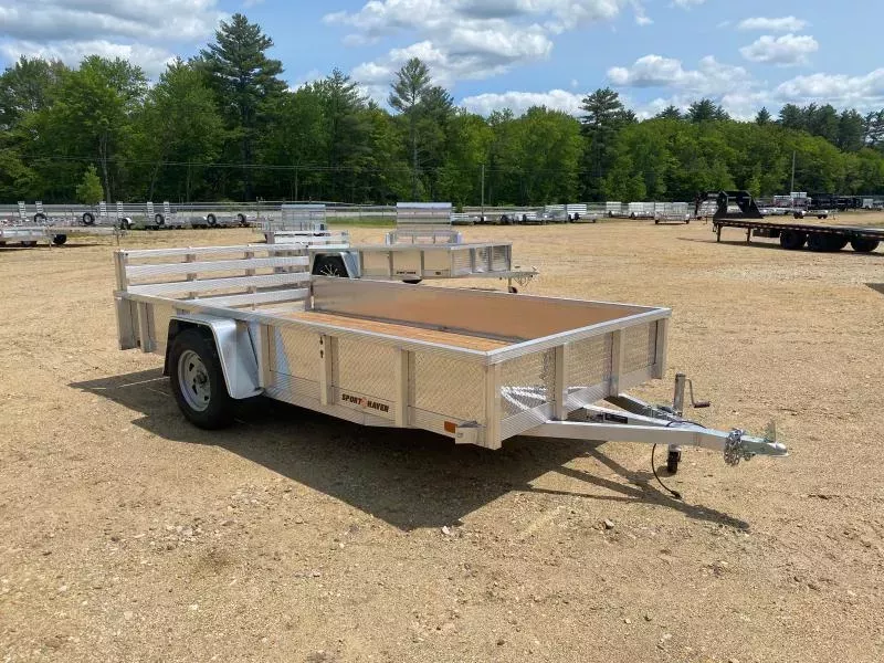 2026 Sport Haven 6x12 Aluminum Utility Trailer w/ATP Sides & Bi-Fold Ramp