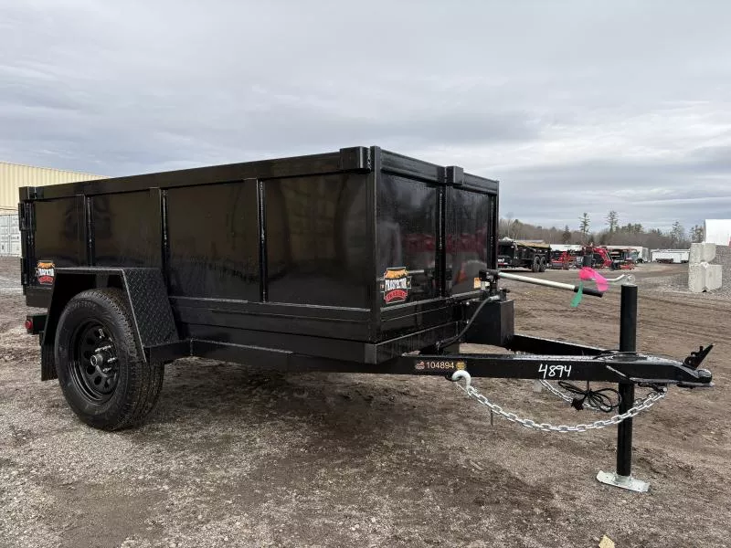 2026 Covered Wagon Trailers 4x8 3K Manual Dump w/ 24” Sidewalls & Removable Rear Doors