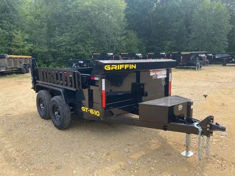 2026 Griffin Trailers 6x10 Powder Coated 10K Lowpro Dump Trailer w/Ramp Kit