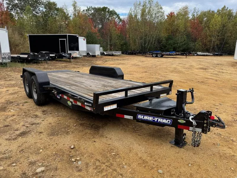 2024 Sure-Trac 7x18 Powder Coated 14K Full Tilt Equipment Trailer