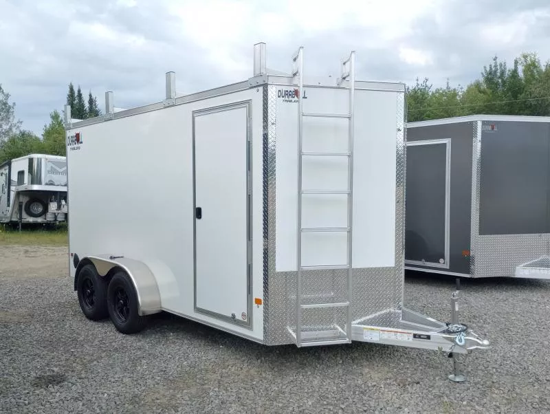 2026 Durabull Trailers 7x14 7K Aluminum Enclosed Cargo w/Contractor Package, Spring Assist Rear Ramp, Aluminum Wheels