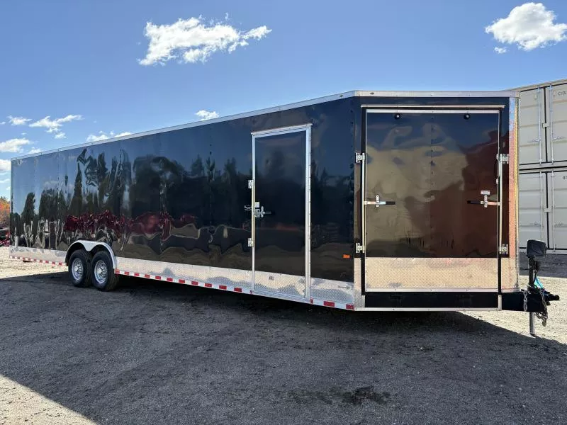 2021 Rock Solid Cargo 8.5x32 14K Enclosed Car Hauler, Drive-In Drive-Out  Snowmobile Trailer 