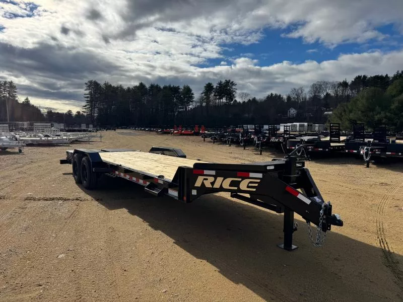 2025 Rice Trailers 7x20+4 Pro Max 16K Equipment Trailer w/Full Width Ramps & Toolbox