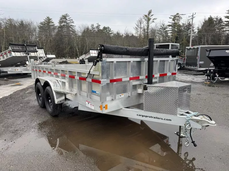 2026 CargoPro Trailers 7x14 Aluminum 14K Dump Trailer w/Tarp Kit