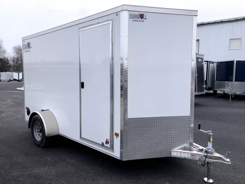 2026 DuraBull 6X12 Aluminum Enclosed Cargo Trailer w/Spring Assist Rear Ramp. 1260 lbs.