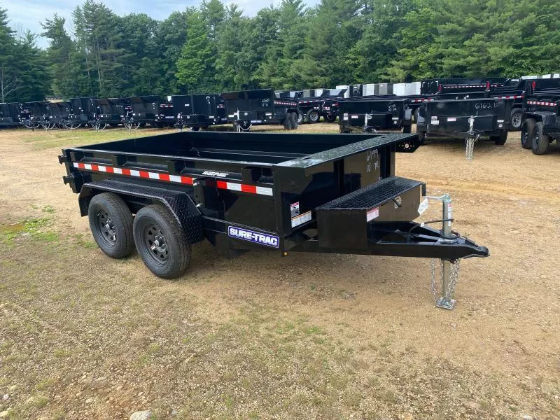 2026 Sure-Trac 5x10 LowPro 7K Powder Coated Dump Dump Trailer w/Barn Doors