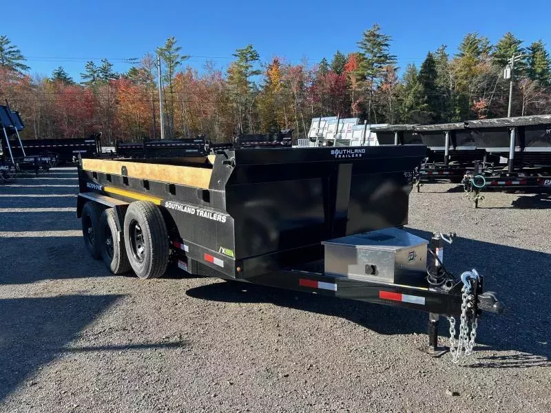 2026 Southland Trailers 7x14 15K Dump Trailer w/Tarp Kit, Ramps, & Stab Jacks