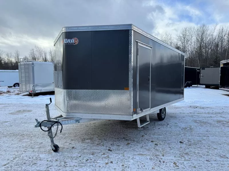 2024 SnoPro Trailers 101x14+2 Crossover 2.0 2/3-Place Snowmobile Trailer w/Aluminum Wheels & Spoiler