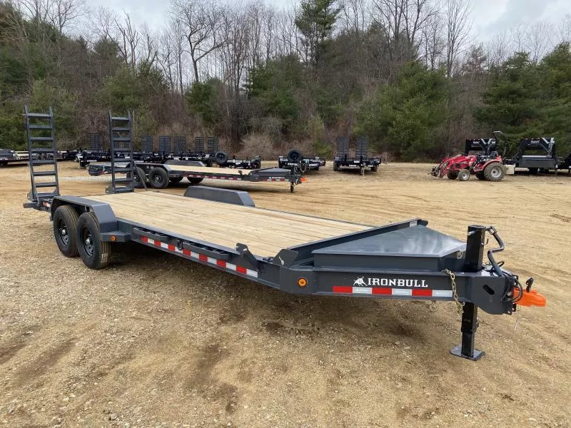 2026 Iron Bull Trailers 7x22 Powder Coated 14K Equipment Trailer w/Stand Up Ramps & Toolbox