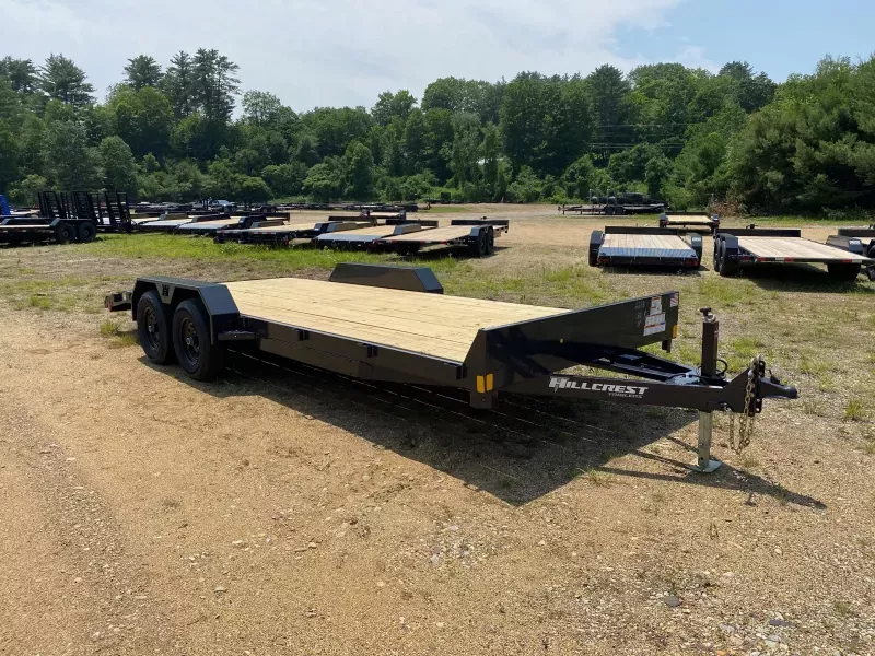 2026 Hillcrest Trailers 7x18+2 Powder Coated 10K Car Hauler w/Slide-In Ramps