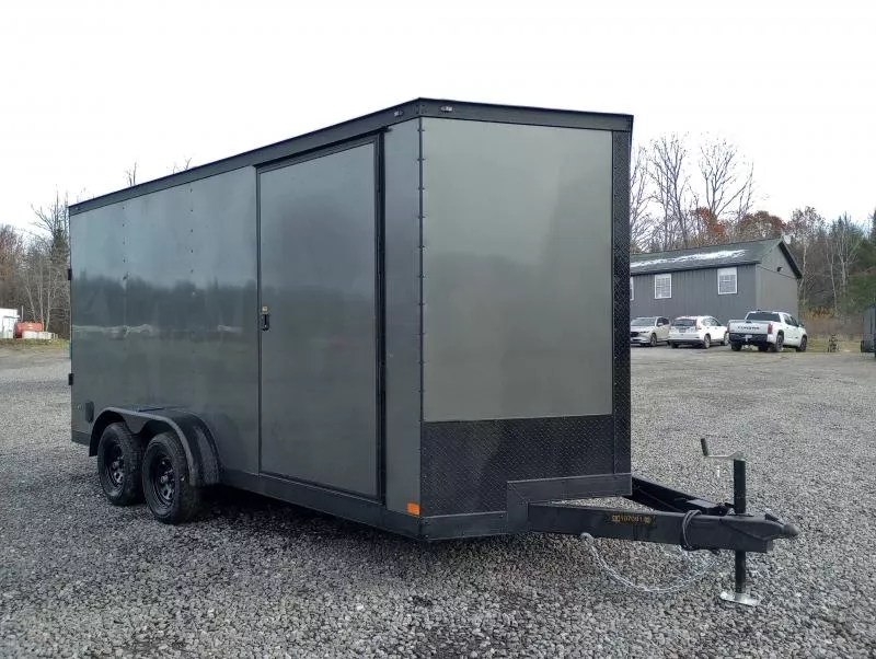 2026 Covered Wagon Trailers 7x16 7K Enclosed Cargo w/Extra Height, Blackout Package, Spring Assist Rear Ramp