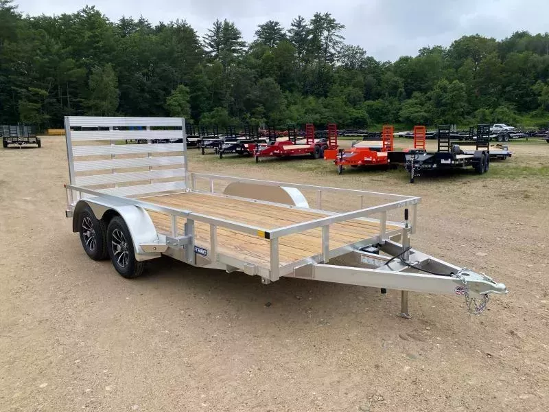 2026 Sure-Trac 7x14 Aluminum Tube Top 7K Landscape Trailer w/Fold Flat Ramp