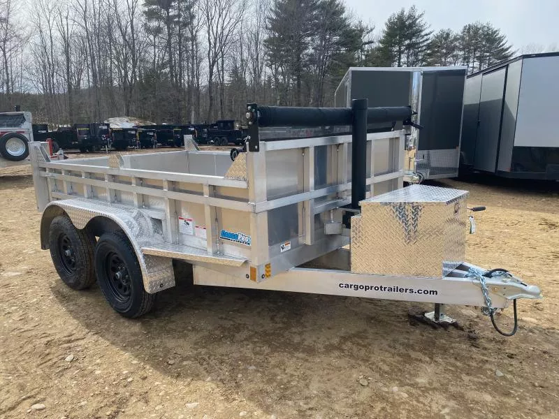 2026 CargoPro Trailers 6x10 Aluminum 7k Dump Trailer w/Tarp Kit