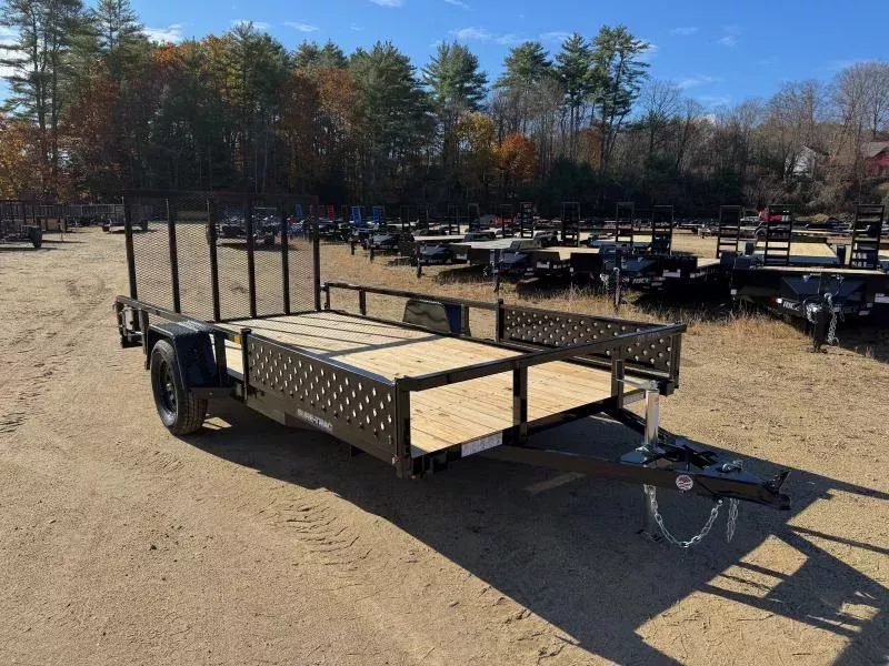 2026 Sure-Trac 7x14 Powder Coated 3K ATV Trailer w/Spare Tire Mount and Ramps
