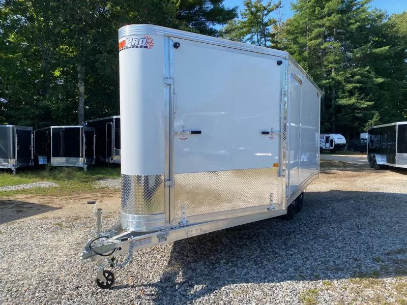 2026 SnoPro Trailers 101x14+6 Aluminum 2/3-Place Enclosed Snowmobile Trailer w/Tapered Ramps - SCRATCH & DENT SALE