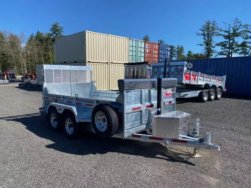 2026 N&N Trailers 6x12 Galvanized 10K Dump Trailer w/Rear Combo Gate & Matching Spare
