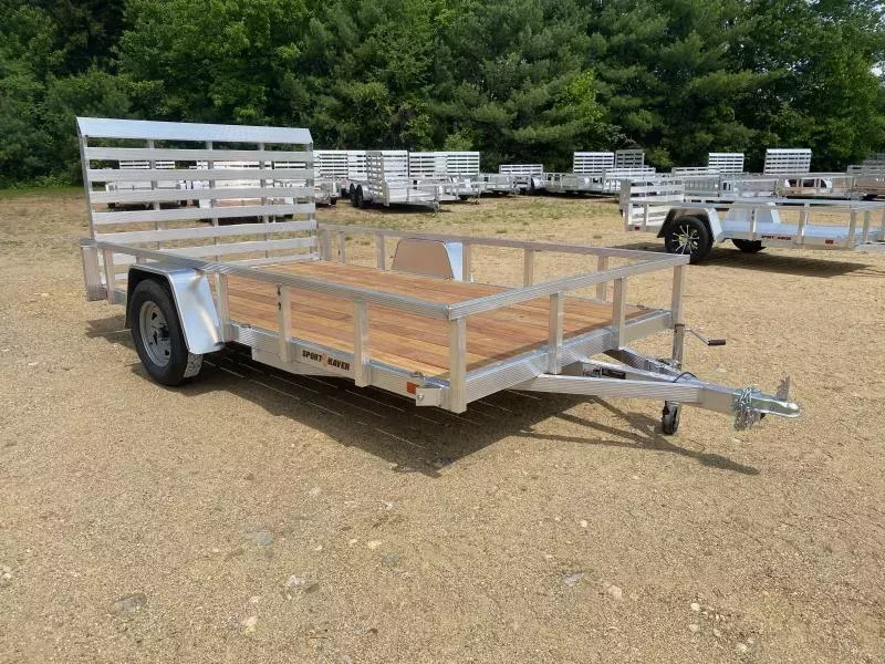 2026 Sport Haven 7x12 Aluminum Utility Trailer w/Fold Flat Rear Ramp