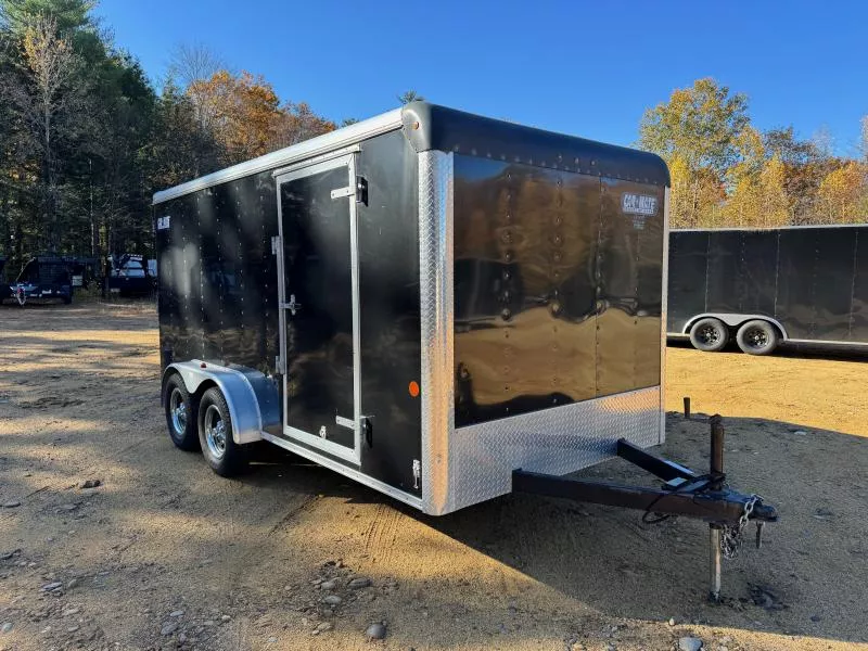 2014 Car Mate Trailers 7x14 Enclosed 7K Cargo Trailer w/Shelving & Rear Ramp Door