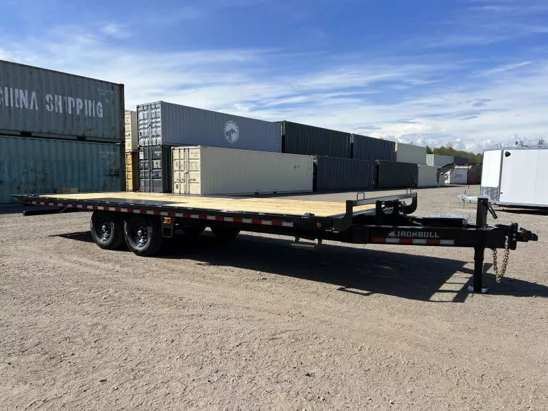 2026 Iron Bull 8.5x24 14K Deckover Tilt Equipment Trailer w/ D-Rings & Spare Tire Mount  Equipment Trailer