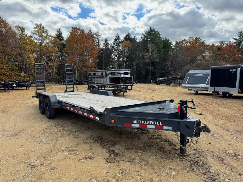 2023 Iron Bull Trailers 7x22 Powder Coated 14K Equipment Trailer w/Stand Up Ramps & Toolbox