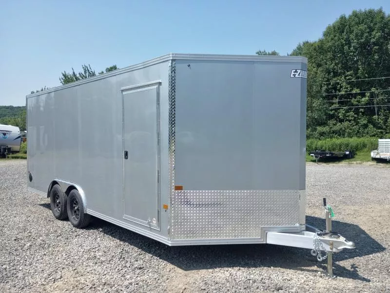 2026 E-Z Hauler 8.5x18 7K Aluminum Enclosed Cargo Trailer w/Spring Assist Ramp Door