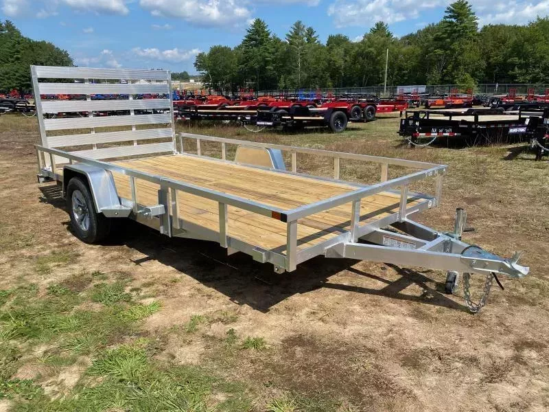 2026 Sure-Trac 7x14 Aluminum 3k Utility Trailer w/Spare Mount & Rear Ramp