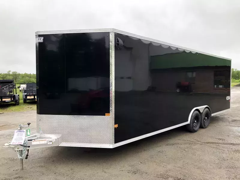 2026 E-Z Hauler XLT 8.5x24 10K Pro Series Aluminum Enclosed Car Hauler w/Spring Assist Rear Ramp. 2750 lbs.