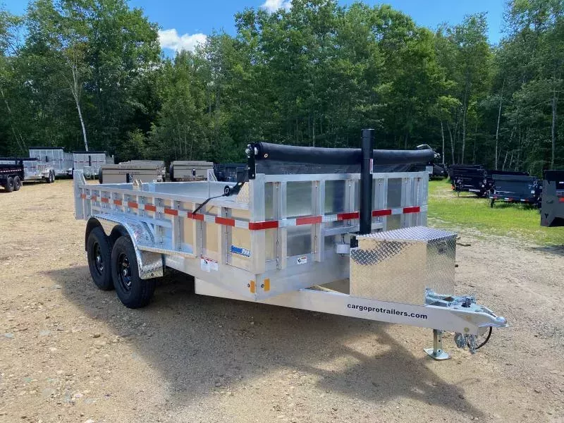 2026 CargoPro Trailers 7x14 Aluminum 14K Dump Trailer w/Tarp Kit