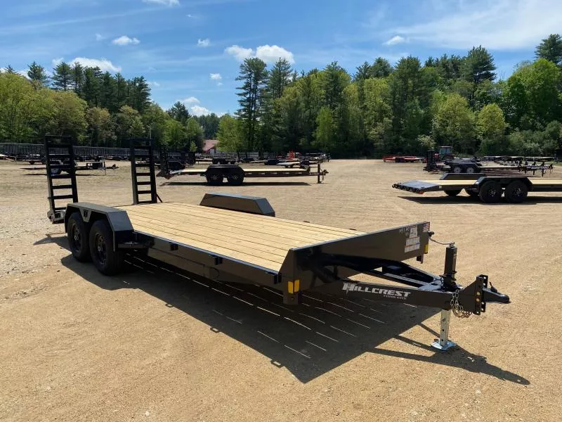 2025 Hillcrest Trailers 7x18+2 Powder Coated 10K Equipment Trailer w/Stand-Up Ramps