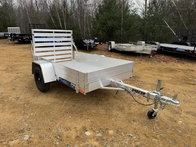 2026 Aluma 4.5x8 Aluminum 2K Utility Trailer w/Side Rail Kit & Rear Ramp