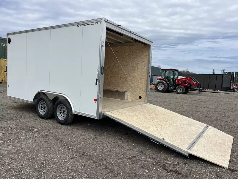 Seized Rear Trailer 2025 Stealth Trailers 8.5x14 Aluminum Enclosed Cargo Trailer w/Spring ...