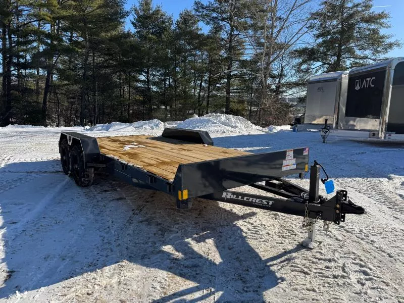 2026 Hillcrest Trailers 7x16+2 Powder Coated 10K Car Hauler w/Slide-In Ramps