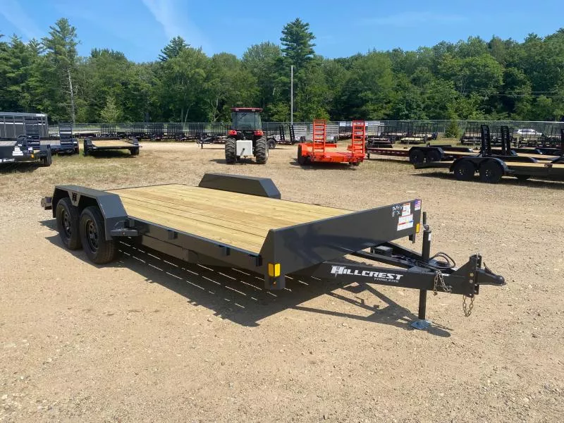 2026 Hillcrest Trailers 7x16+2 Powder Coated 7K Car Hauler w/Slide-In Ramps