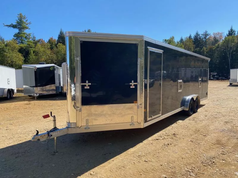 2025 Stealth Trailers 7.5x24+4.5 Aluminum 4-Place Enclosed Snowmobile Trailer w/Extra Height & Spoiler