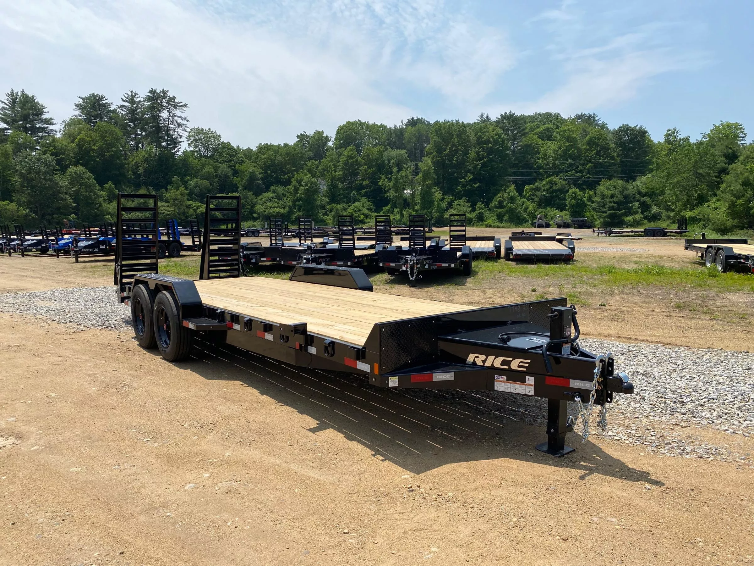 2025 Rice Trailers 7x22 Powder Coated 16K LowPro  Equipment Trailer w/Heavy Duty Ramps