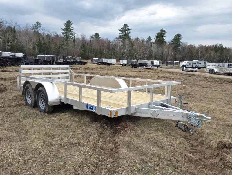 2025 Mission 6.5x16 Aluminum Landscape/Utility Trailer w/Bi-Fold Ramp Gate, HD D-Rings