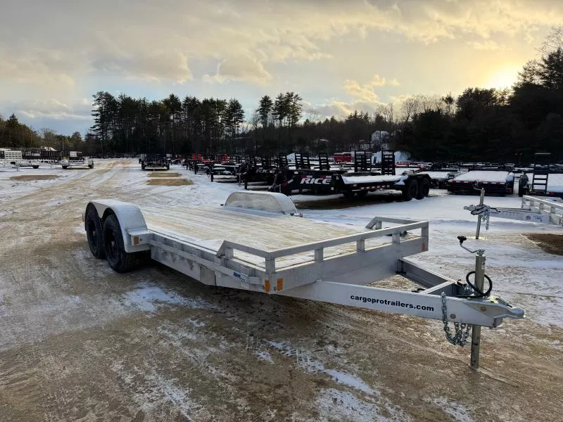 2026 CargoPro Trailers 7x18 Aluminum Economy Wood Deck 10K Car Hauler w/Removable Fender