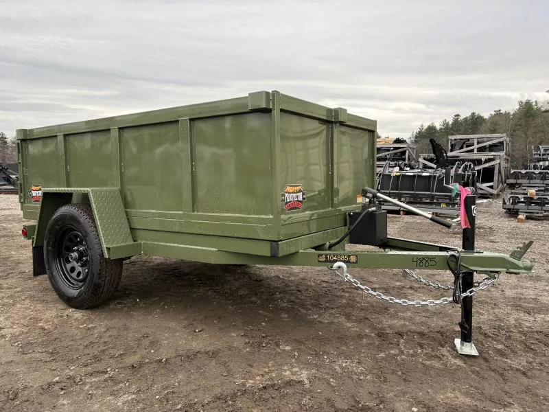 2025 Covered Wagon Trailers 4x8 3K Manual Dump w/ 24” Sidewalls & Rear Swing Double Doors