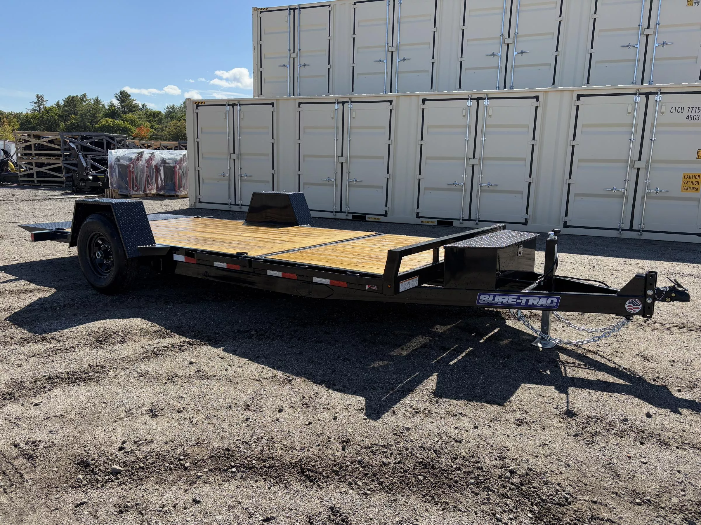 2026 Sure-Trac 6.5x12+4 Powder Coated 7.8K Single Axle Tilt