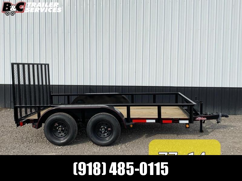 New Longhorn Trailers 77"X14' Tandem Axle Utility Trailer 3500# Axles New Longhorn Trailers 77"X14' Tandem Axle Utility Trailer 3500# Axles